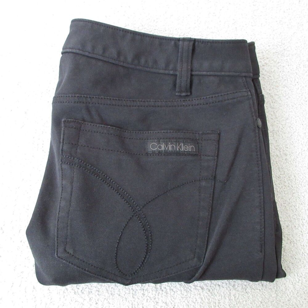 Calvin Klein Womens Skinny Jeans Size 6 (30 x‎ 29) Black Mid-Rise 5 Pockets